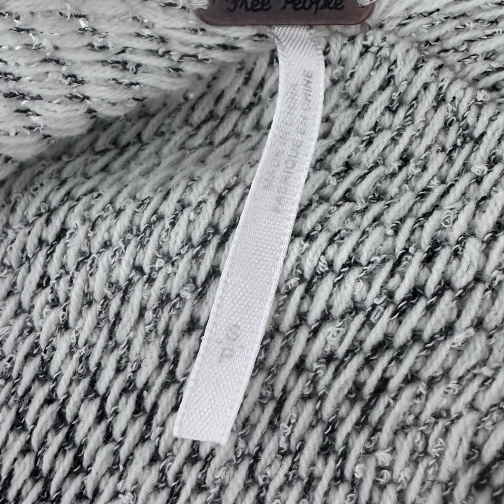 Free People Marled Black & White Knit Cardigan - Picture 2 of 2